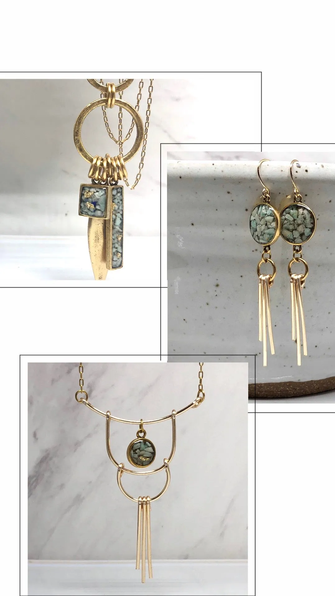 Ray Earrings - Amazonite