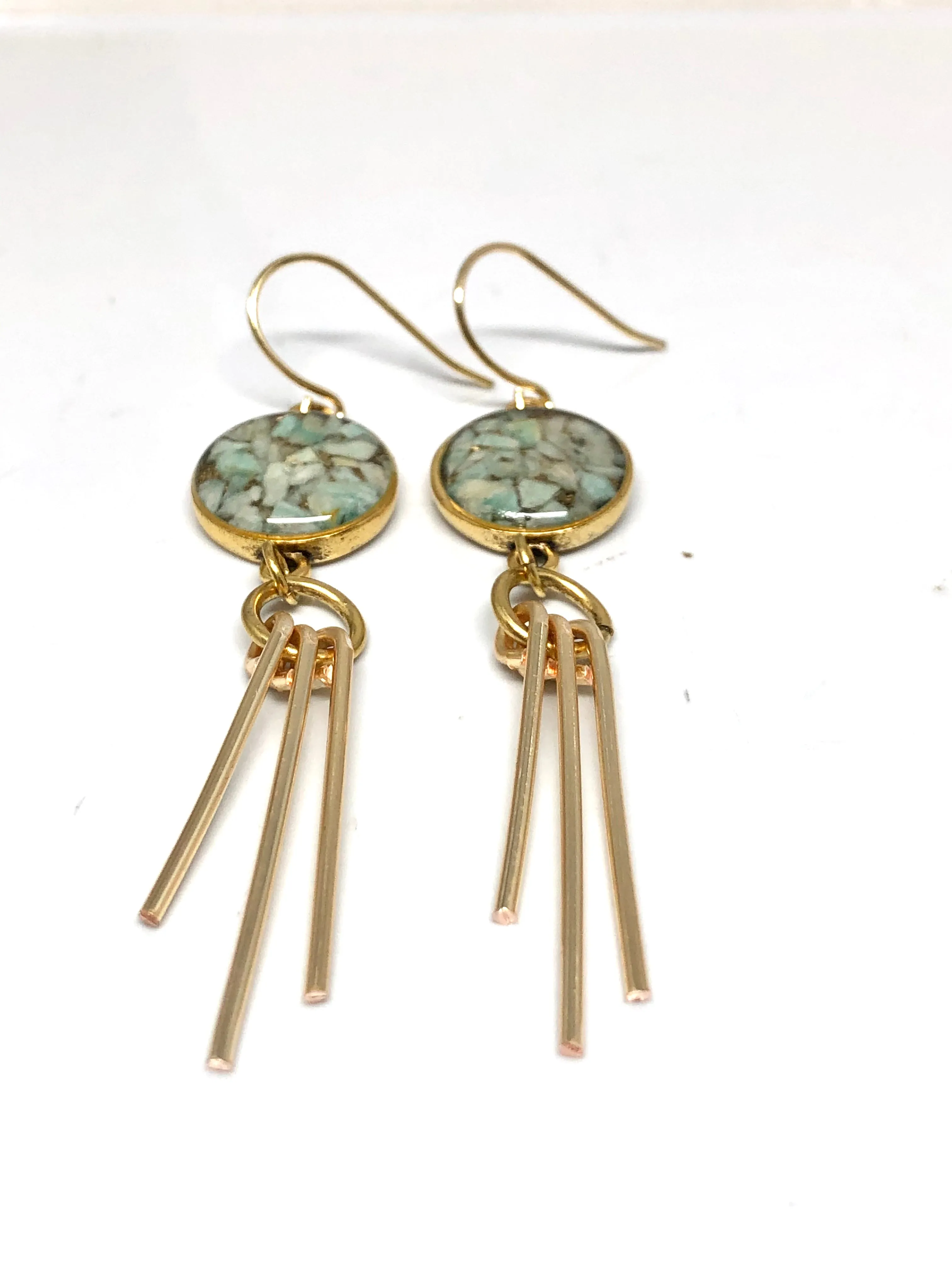 Ray Earrings - Amazonite