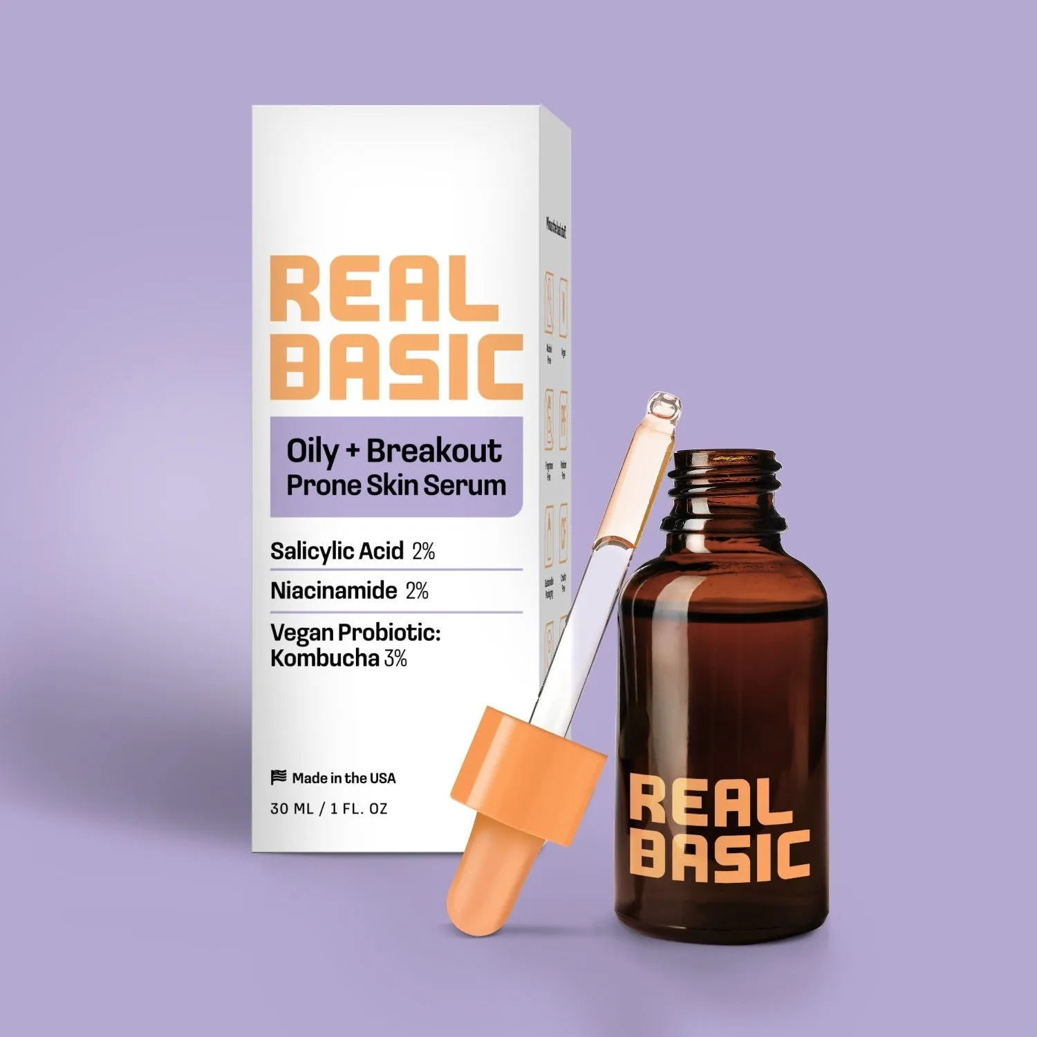Real Basic Facial Serum for Oily Skin   Breakouts 1 oz.