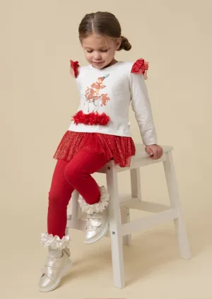 Red Dancer Glitter Legging Set