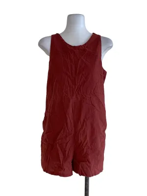 Red Plain Romper