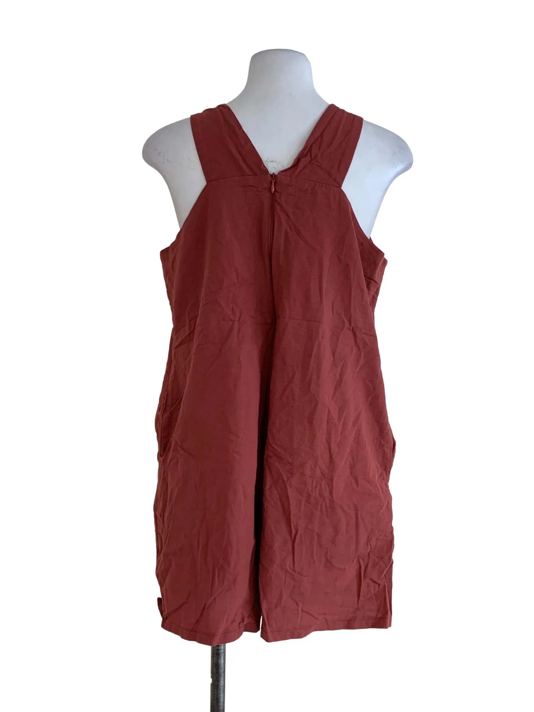 Red Plain Romper