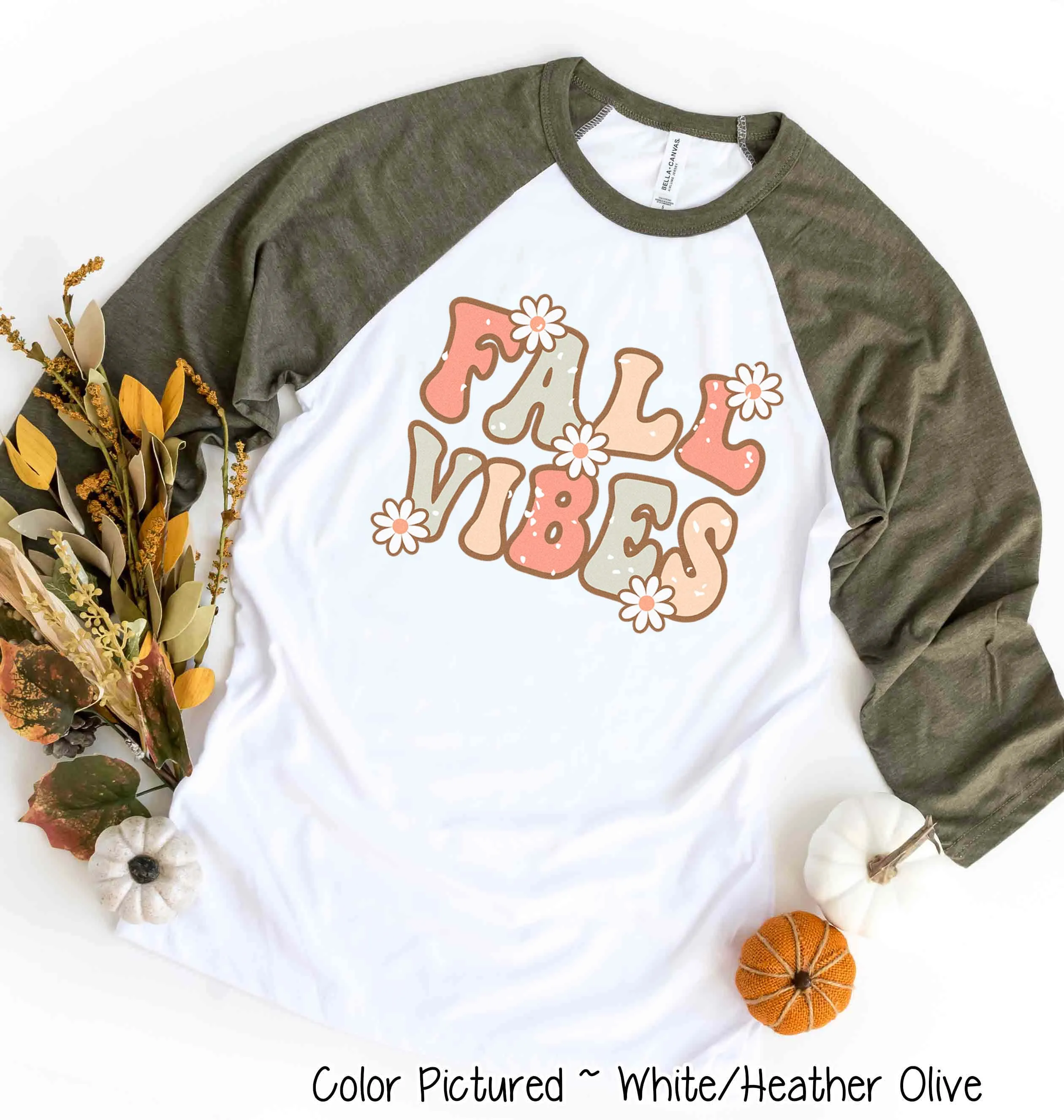 Retro Fall Vibes Fall Raglan Tee