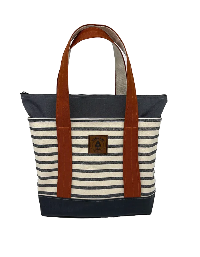 Rogue's Steel Striped Medium Tote Bag - Clay