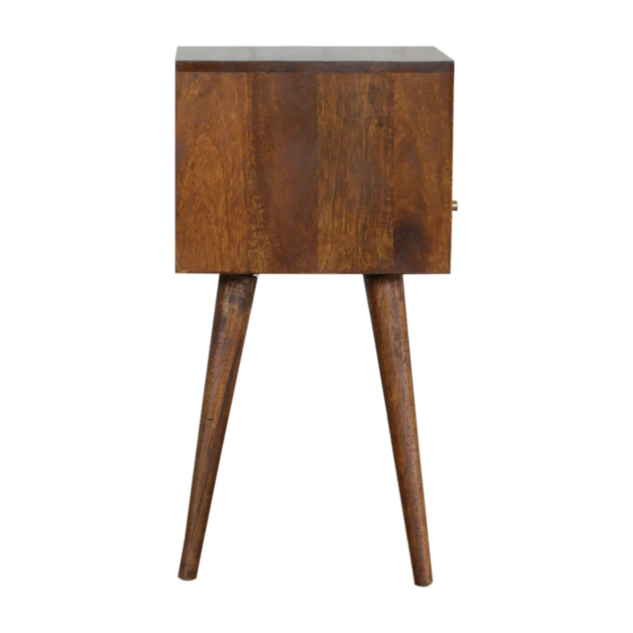 RONAN Narrow Bedside Table in Chestnut Finish