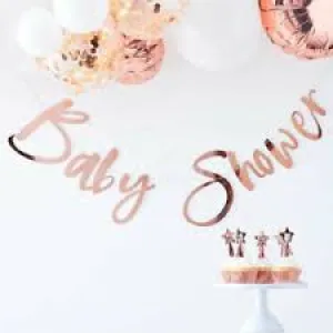 Rose Gold 'Baby Shower' Bunting