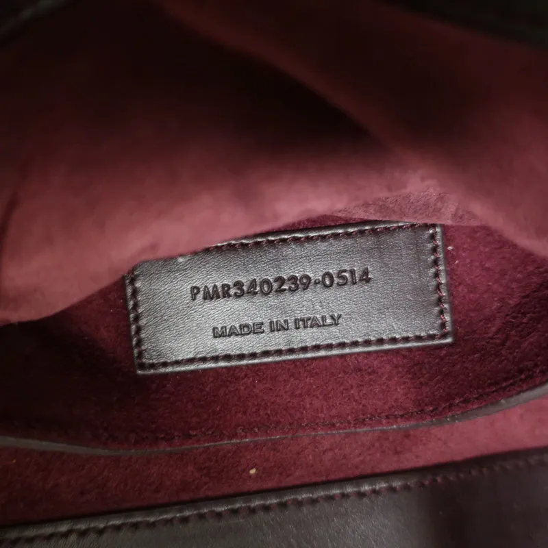 Saint Laurent Emmanuelle Large Bucket Bag Burgundy Leather Crossbody