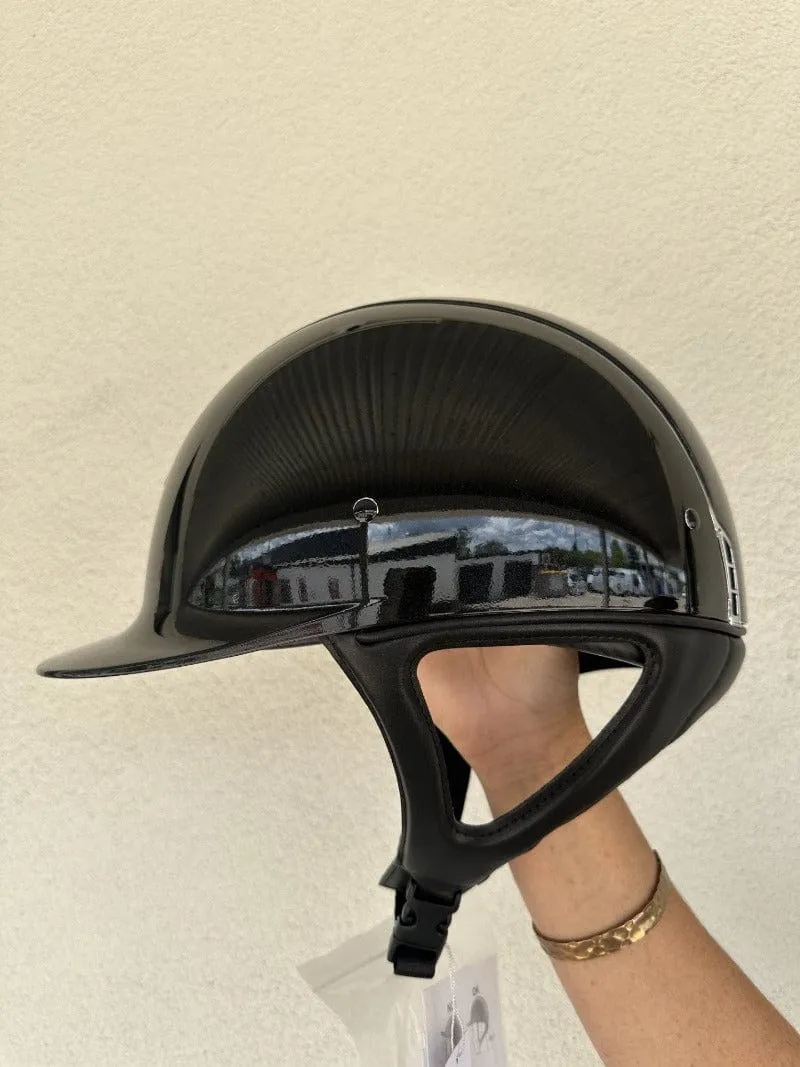 Samshield Shadow Glossy Helmet with 5Crystals & Dressage Chin Strap