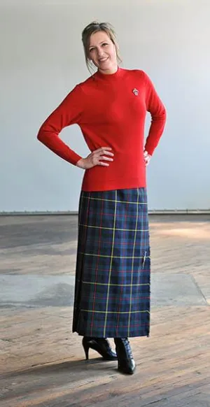 Scott Red Muted Ladies Hostess Kilt