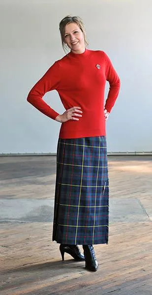 Scott Red Muted Ladies Hostess Kilt