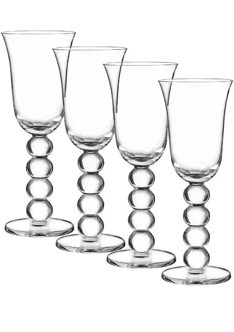 Set of 4 goblet with ball stem