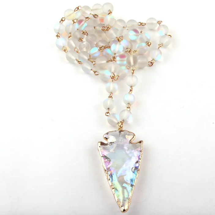 Shiny Crystal ArrowHead Statement Necklace