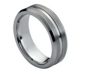 Shiny Grooved Center Brushed Sides