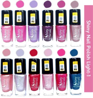Shiny Light- 1 Nail Polish Shiny- 2 (Pack of 12, 9.9ML Each)