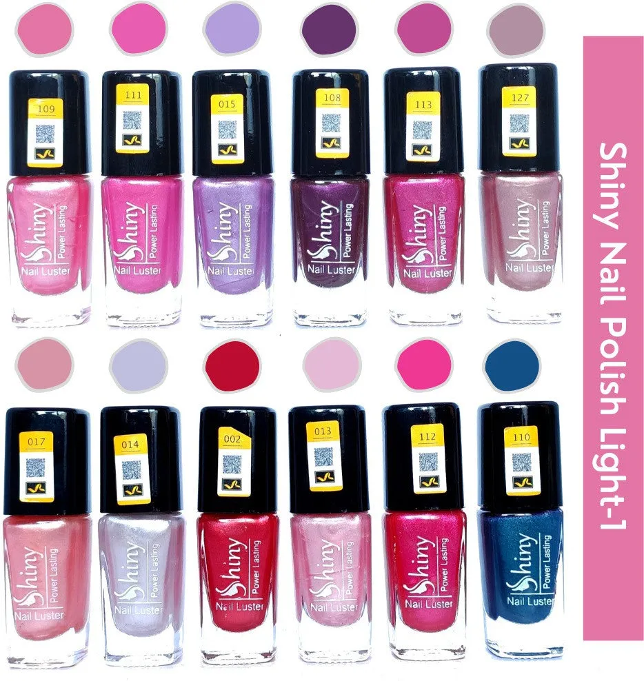 Shiny Light- 1 Nail Polish Shiny- 2 (Pack of 12, 9.9ML Each)