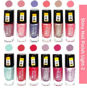 Shiny Light- 2 Nail Polish Shiny- 2 (Pack of 12, 9.9ML Each)