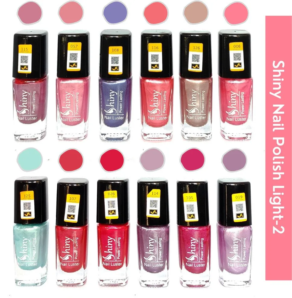 Shiny Light- 2 Nail Polish Shiny- 2 (Pack of 12, 9.9ML Each)