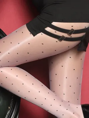 Shiny Polka Dots Pantyhose