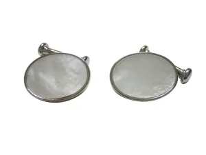 Shiny Shell Design Chain Cufflinks