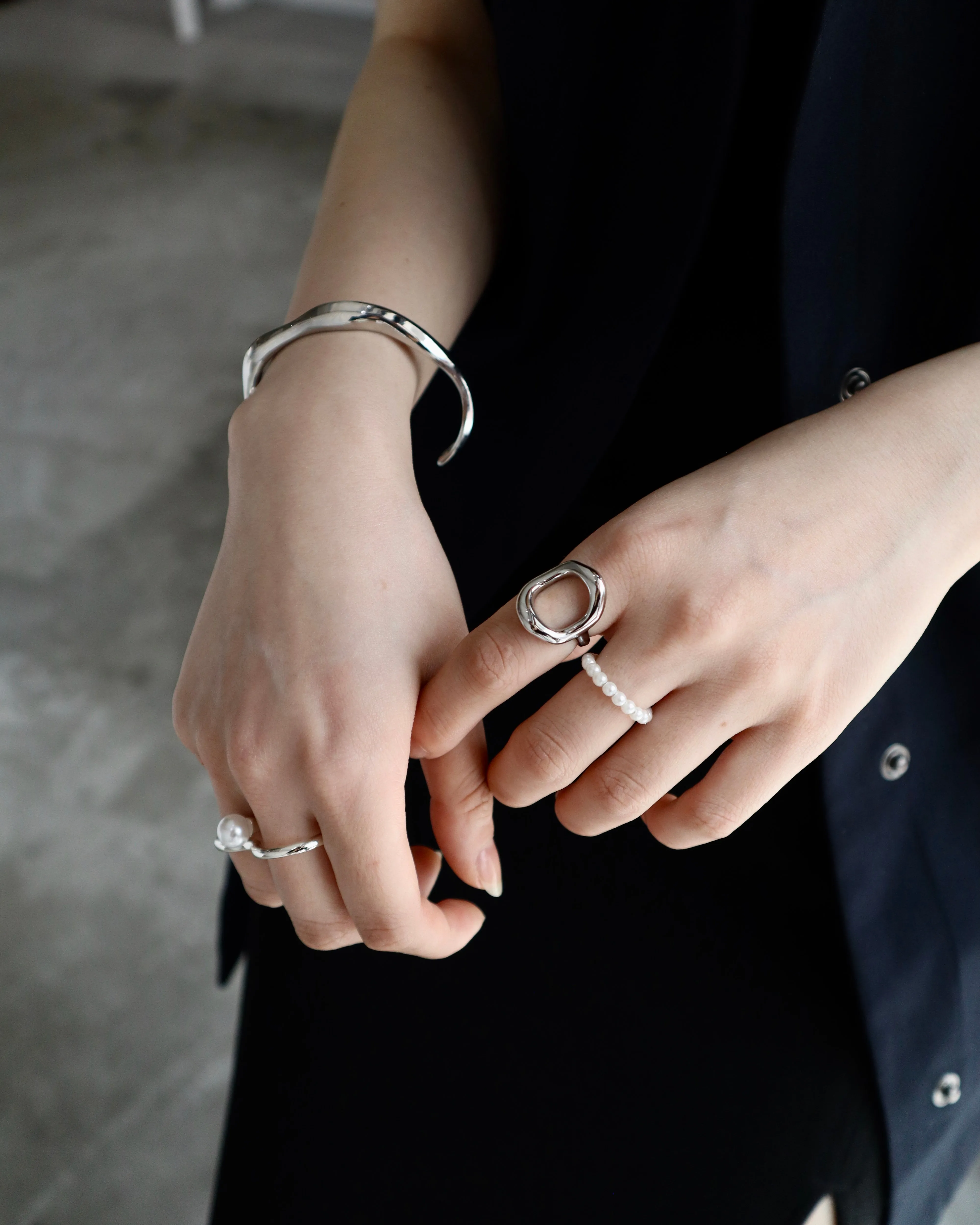 shiny wave bangle