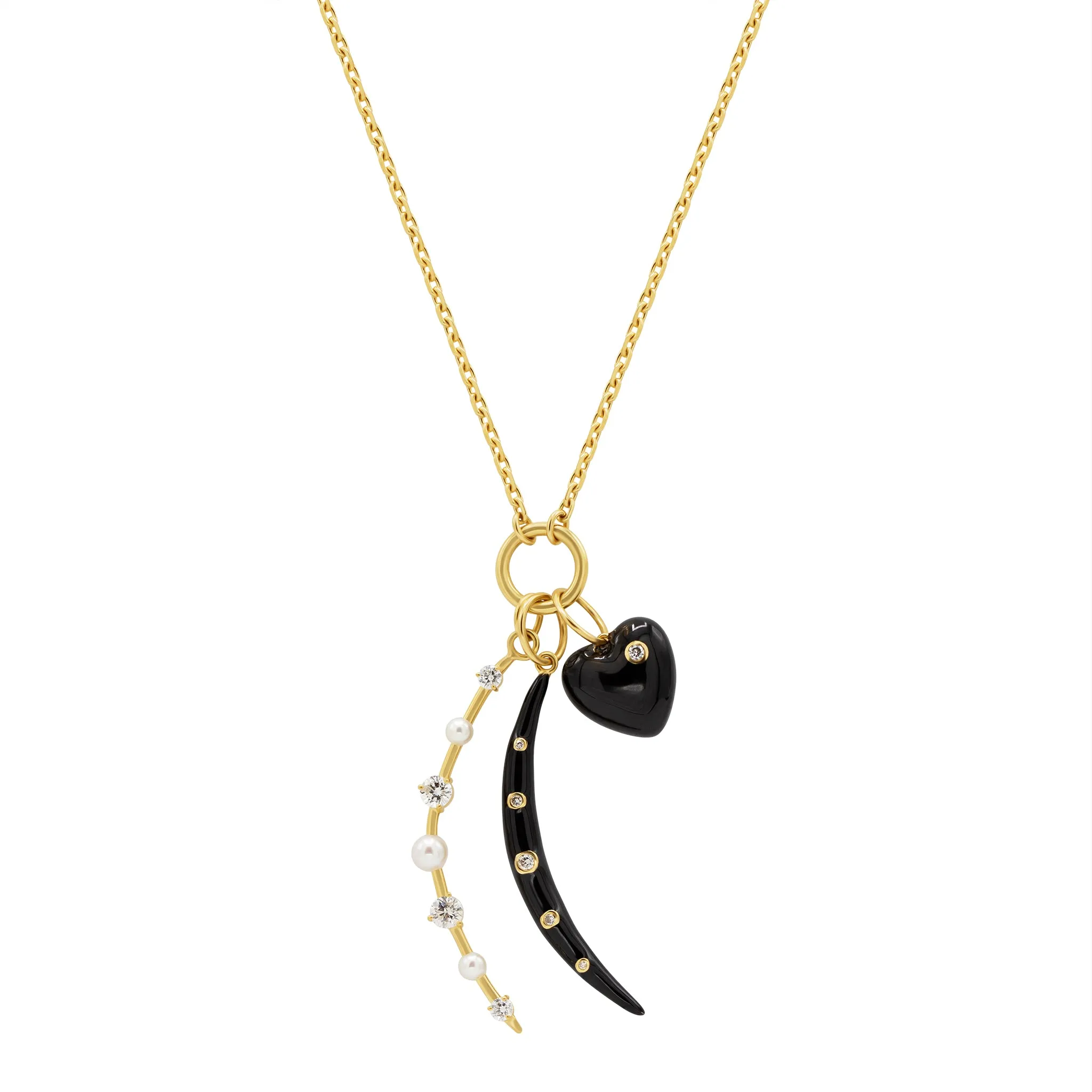Signature Crescent & Heart Necklace