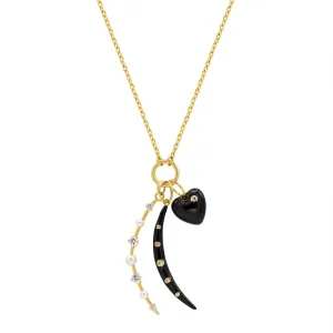 Signature Crescent & Heart Necklace