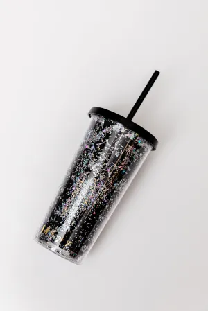 Silver Glitter Travel Cup