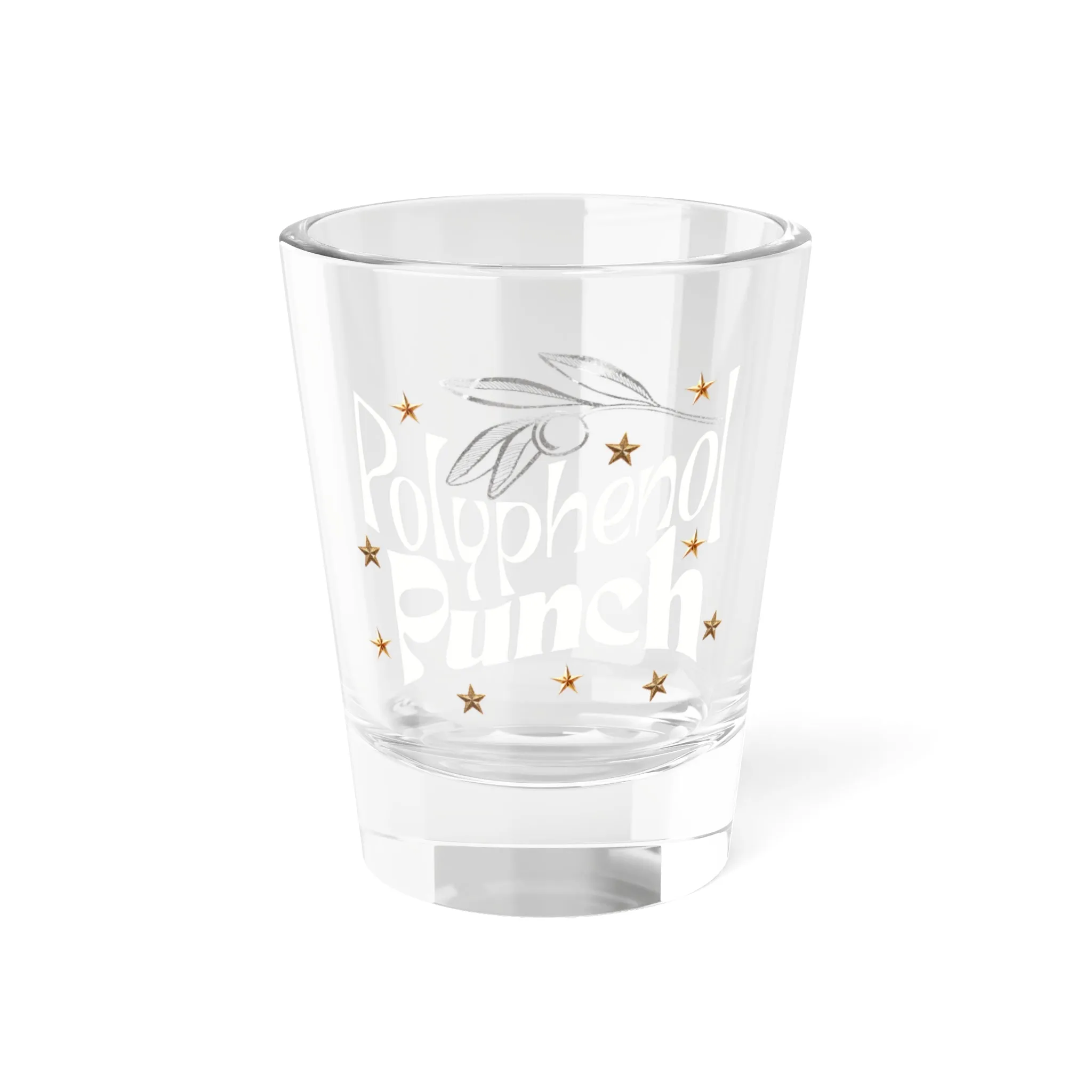 Silver Olive Star / Olive Tree Consultant gift / polyphenol punch / Shot Glass, 1.5oz