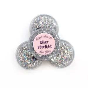 Silver Starlight Hair Glitter Gel