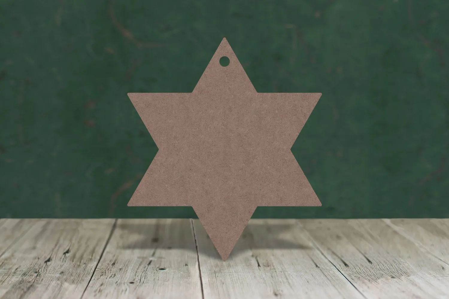 Six point star - wooden craft blank - 2mm MDF