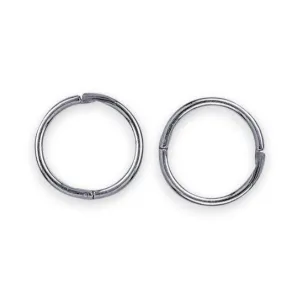 Sleepers (Plain, Hinged) in 9ct White Gold