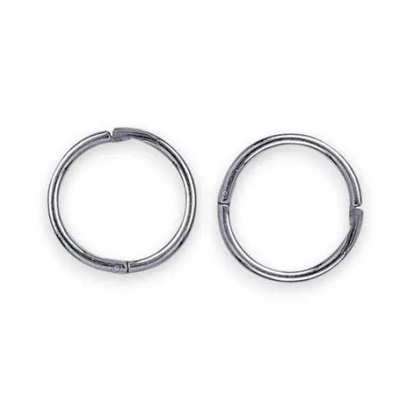 Sleepers (Plain, Hinged) in 9ct White Gold