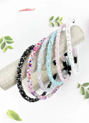 Small Rhinestones Sequins Headband of Assorted Colors