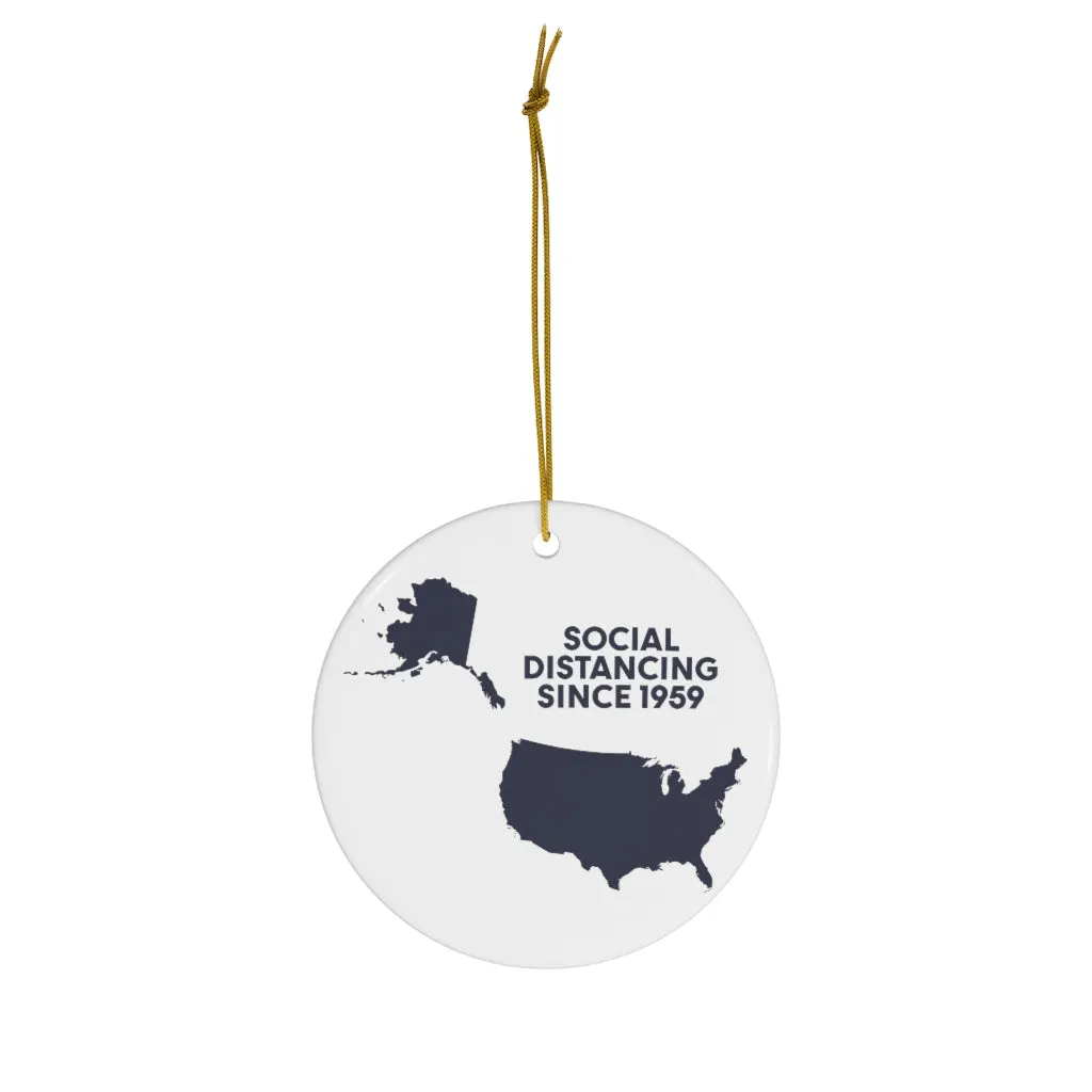Social Distancing Since 1959 Map Ornament