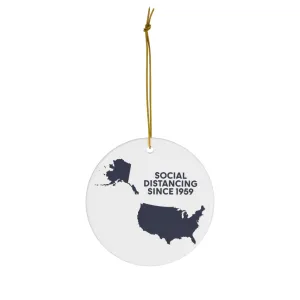 Social Distancing Since 1959 Map Ornament