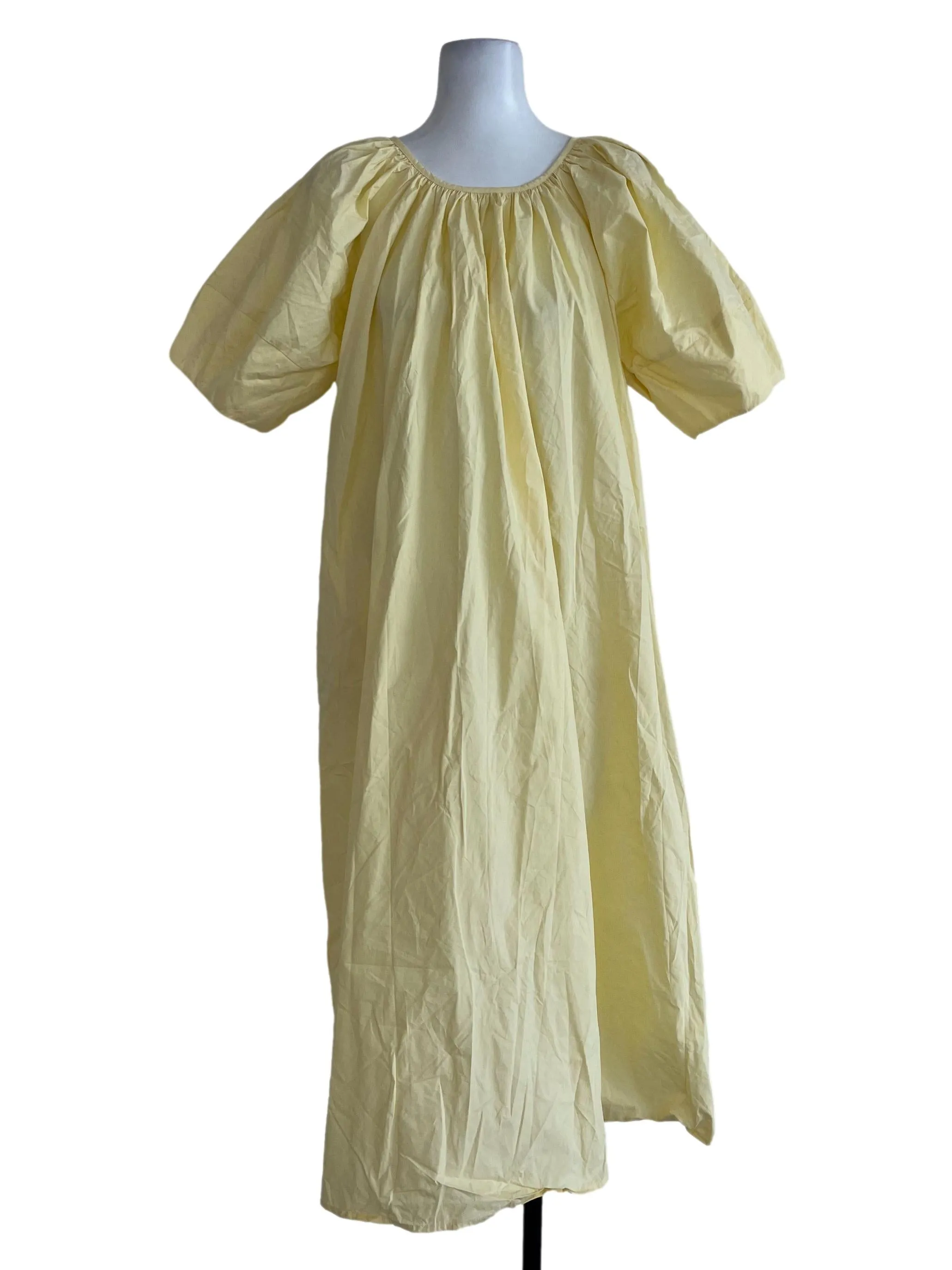 Soft Yellow Plain Dress OSN