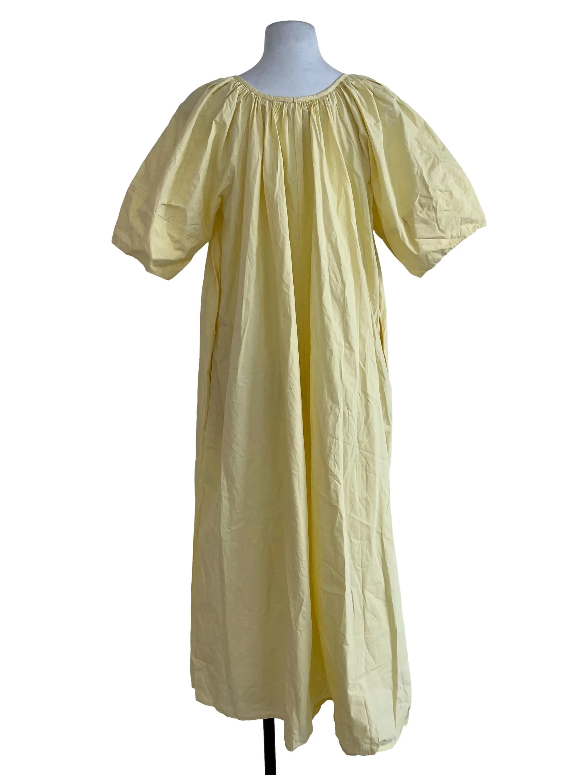Soft Yellow Plain Dress OSN