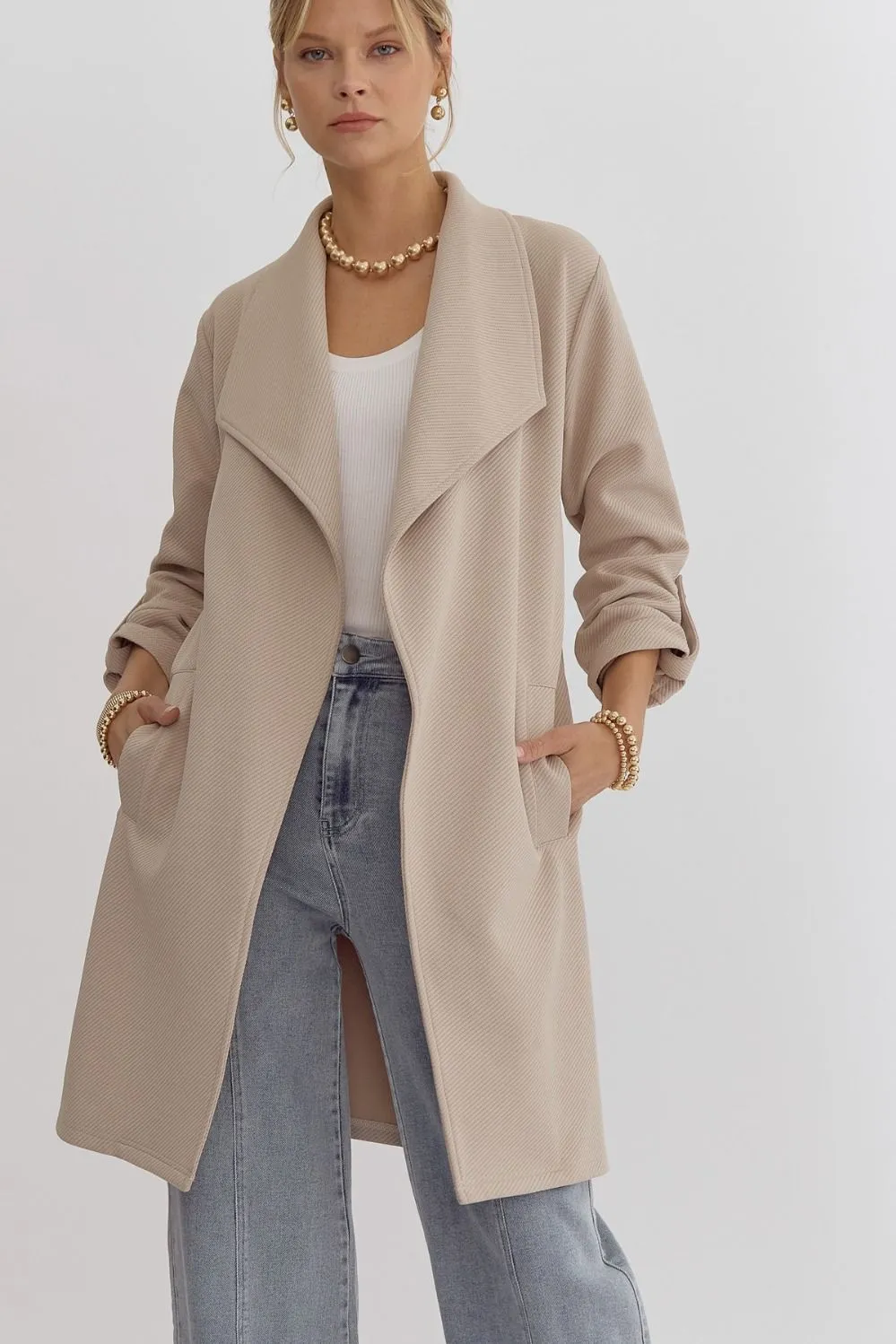 Solid Textured Coat