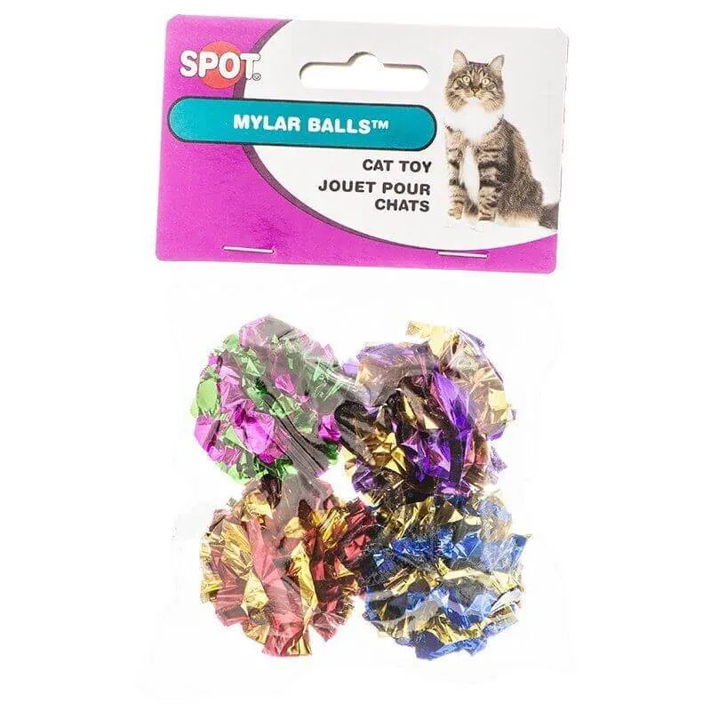 Spot 4-Pack Mylar Crinkle Balls