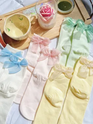 Spring Bow Socks
