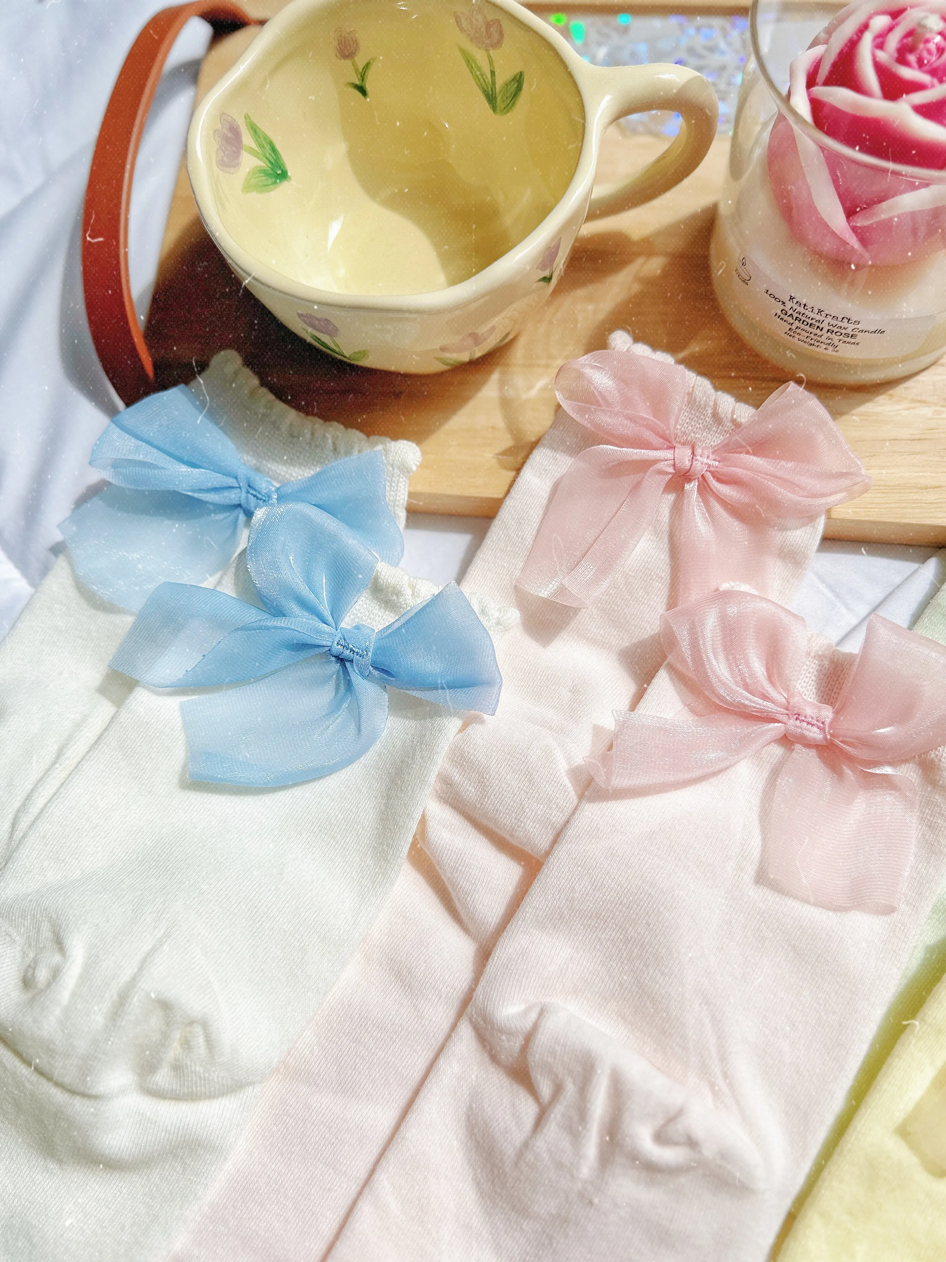 Spring Bow Socks