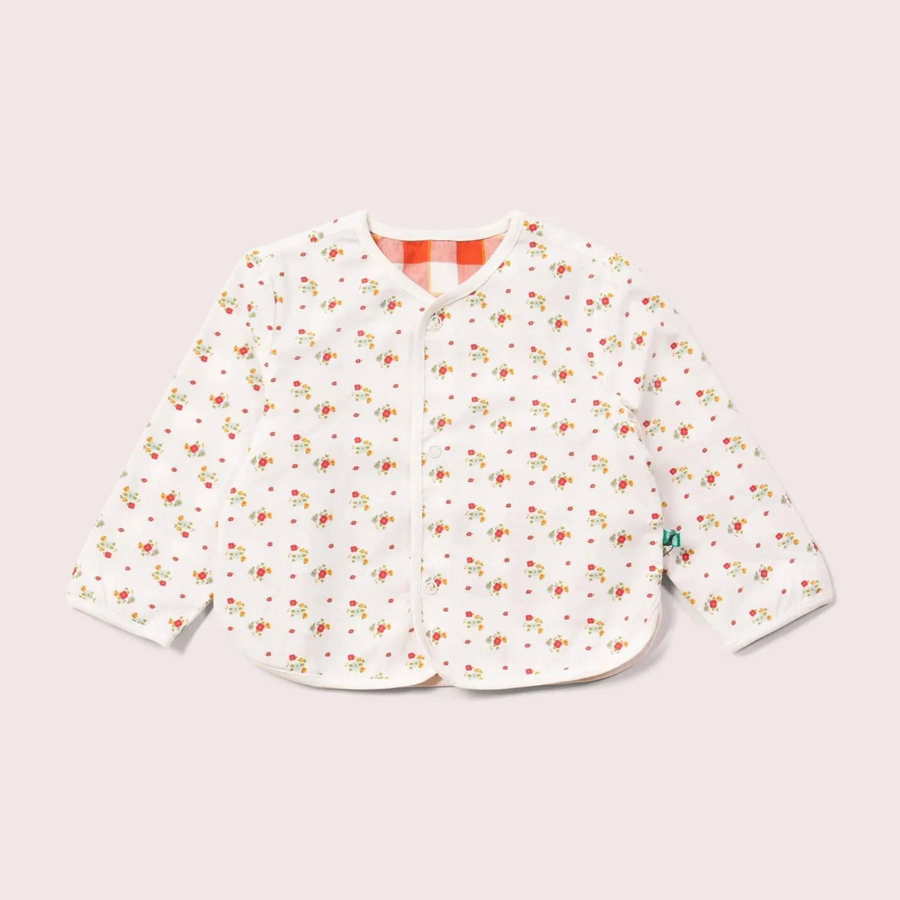 Spring Flowers Collarless Reversible Spring Jacket