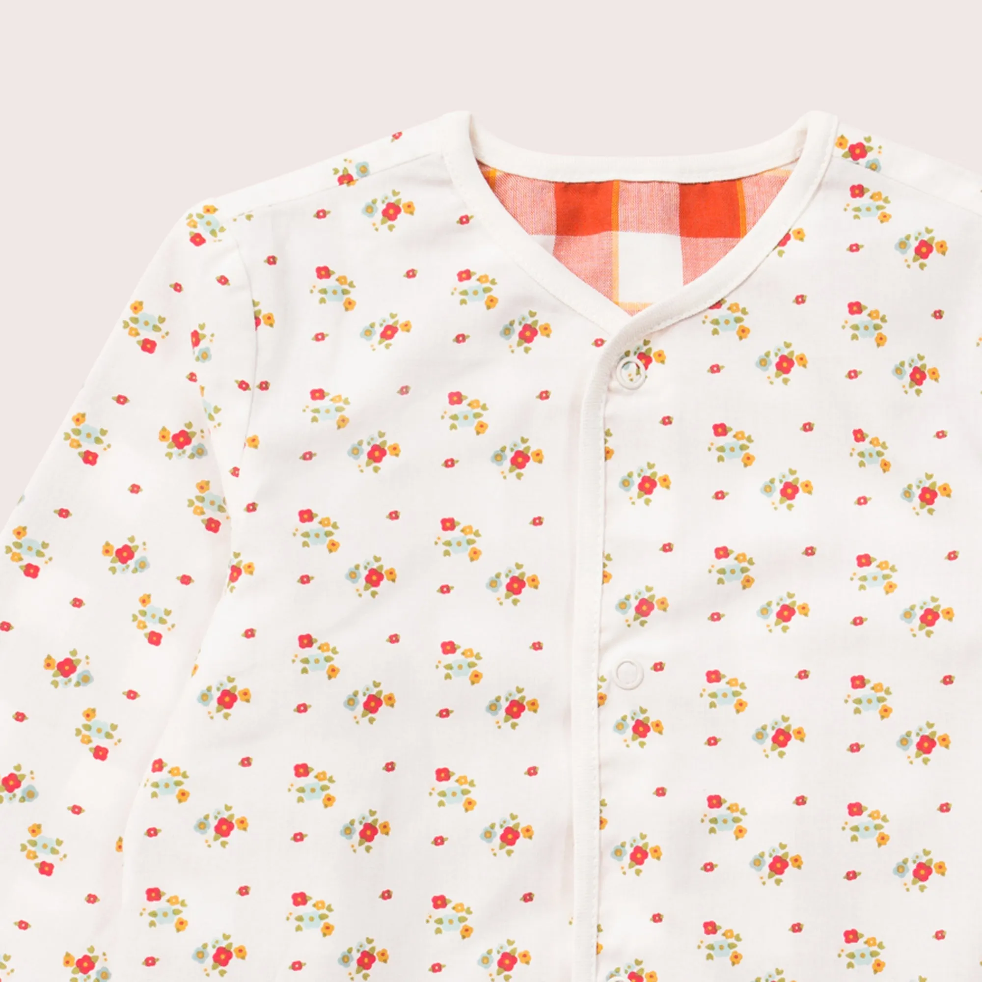 Spring Flowers Collarless Reversible Spring Jacket