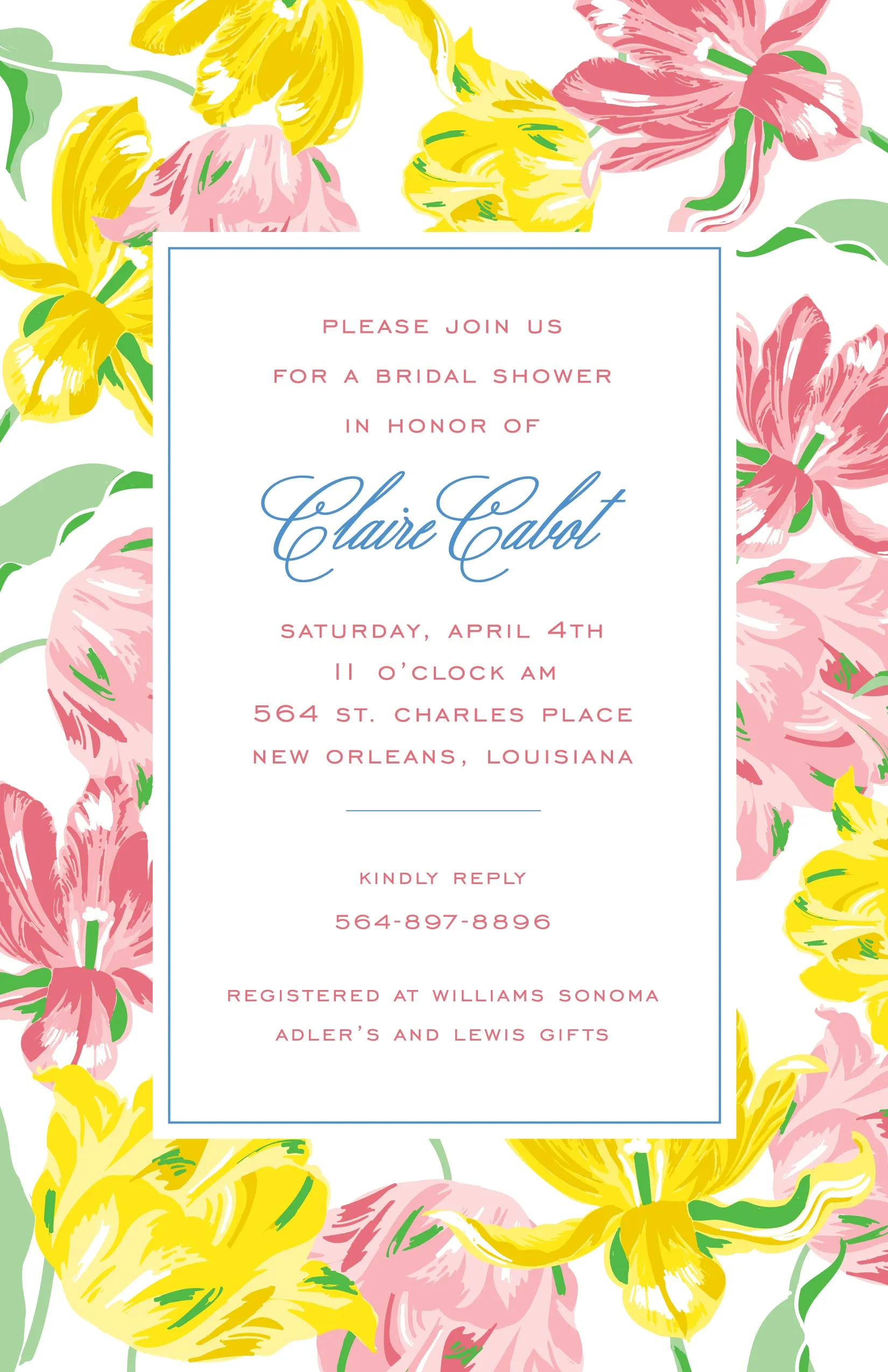 Spring Tulips Invitation