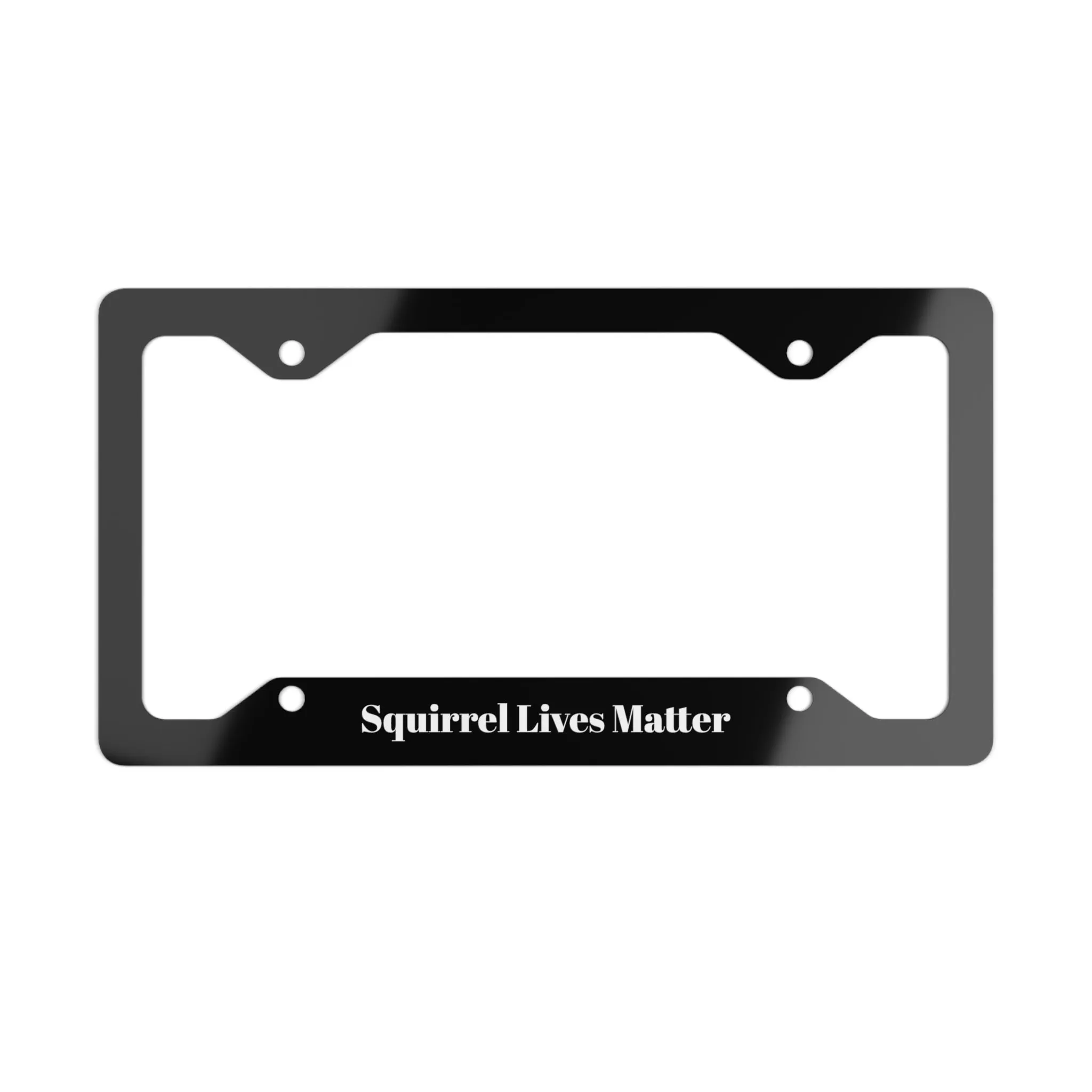 Squirrel Lives Matter License Plate (Black)