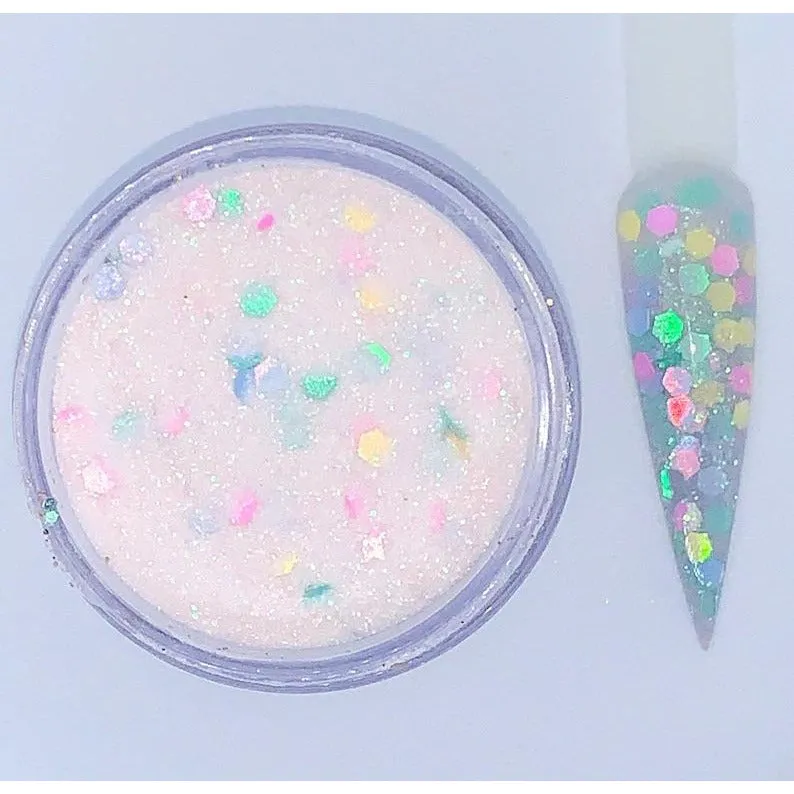 Starlight Kiss Glitter acrylic powder, best glitter acrylic powder, glitter acrylic powder for acrylic nails, glitter nail dip, glitter nail dipping powder, acrylic powder