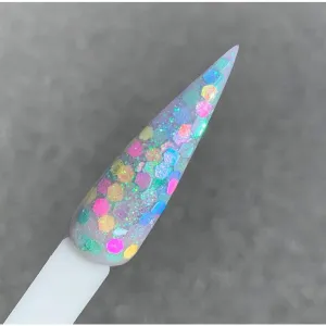 Starlight Kiss Glitter acrylic powder, best glitter acrylic powder, glitter acrylic powder for acrylic nails, glitter nail dip, glitter nail dipping powder, acrylic powder