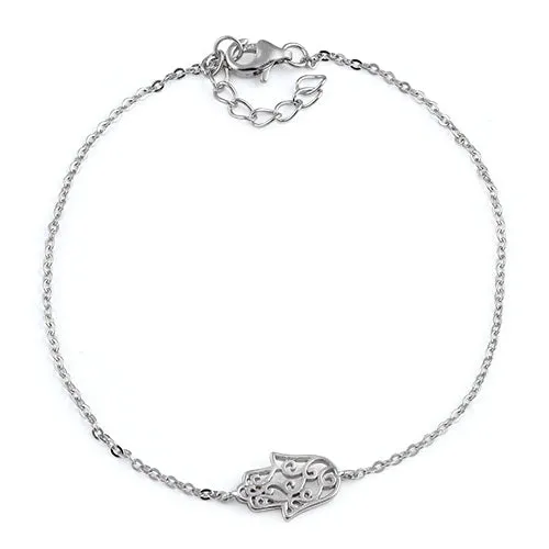 Sterling Silver Hamsa Bracelet