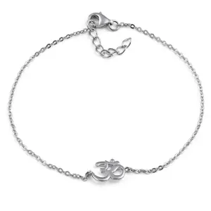 Sterling Silver Om Bracelet