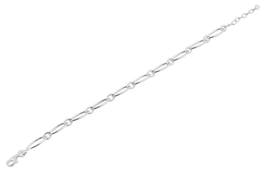 Sterling Silver Oval Links Bracelet